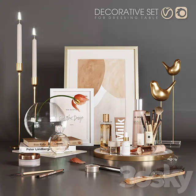 Decorative set with Tulip 3DModel