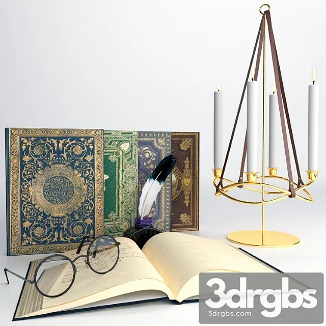 Decorative Set Writer 1 3D Model Download Decorative Set Writer 1 3D Model Download