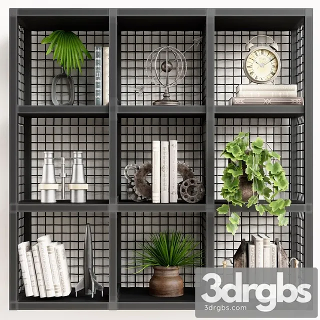 Decorative set Zinc restoration hardware shelf 3D Model Download Decorative set Zinc restoration hardware shelf 3D Model Download
