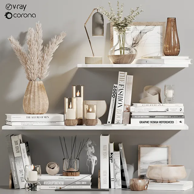 Decorative set01 3D Model Decorative set01 3D Model