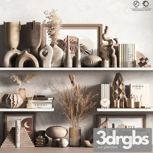 Decorative set12 2 3D Model Download Decorative set12 2 3D Model Download