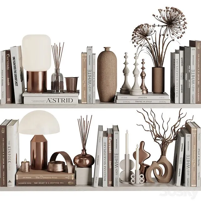 Decorative Set46 with books 3D Model