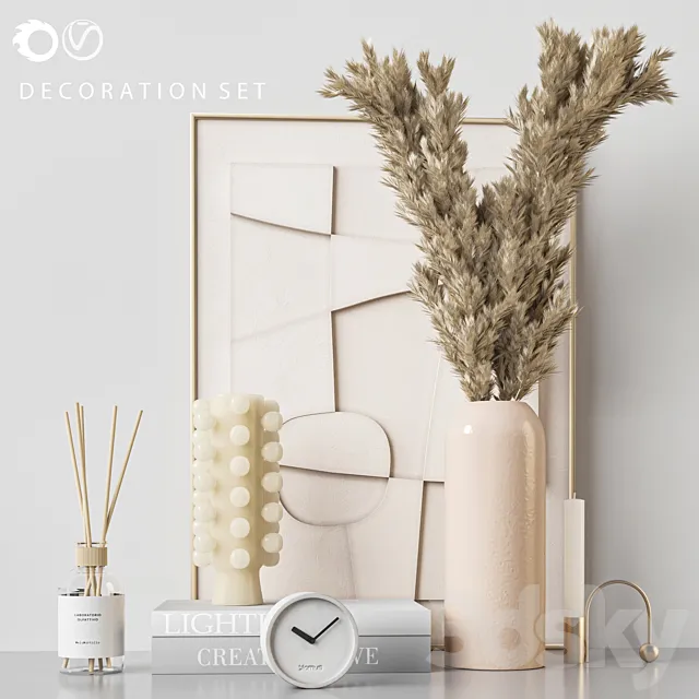 Decorative set_01 3D Model Decorative set_01 3D Model