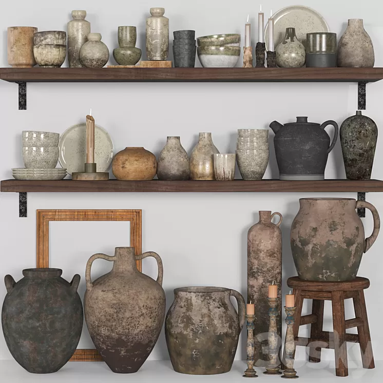 Decorative set_05za 3D Model Free Download