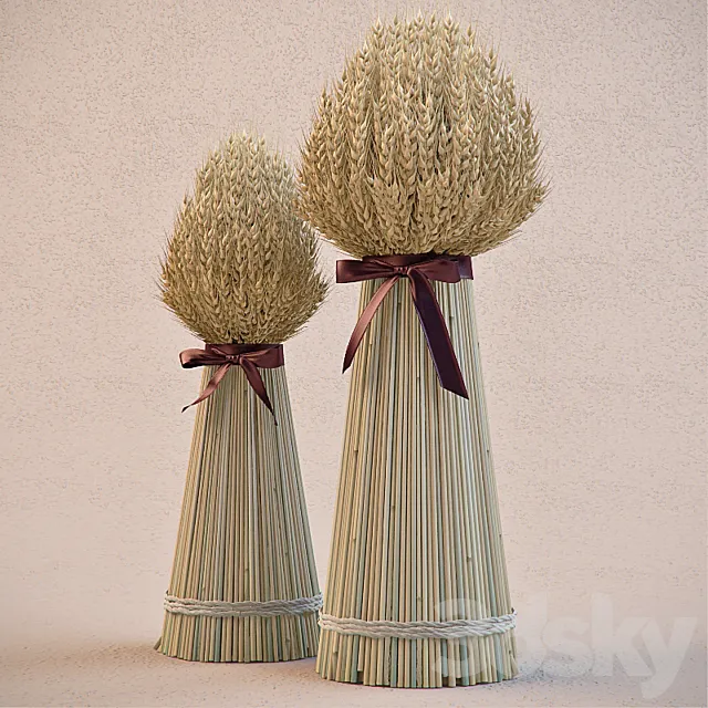 Decorative sheaves of ears 3D Model Decorative sheaves of ears 3D Model