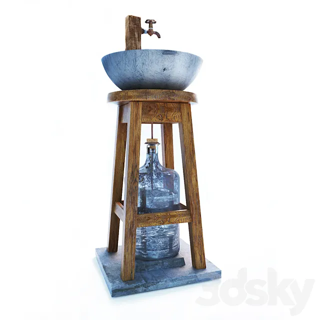 Decorative shell-fountain 3D Model Decorative shell-fountain 3D Model