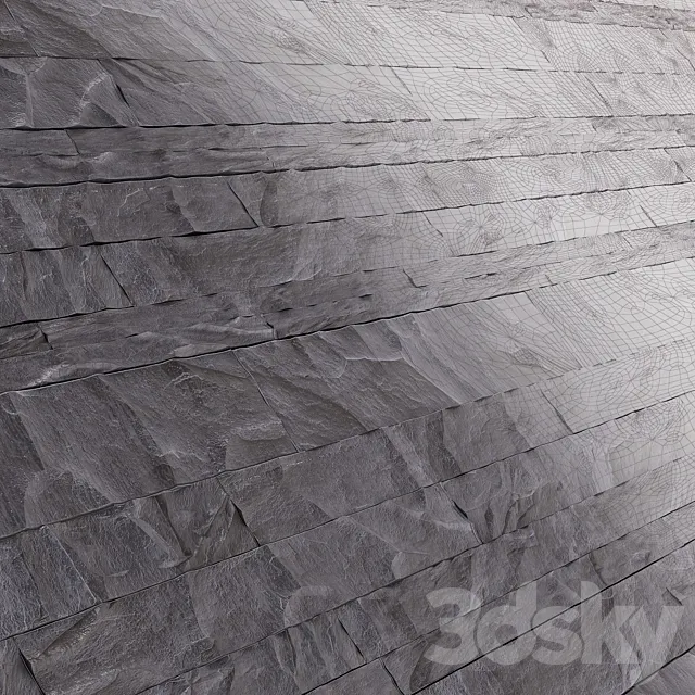 Decorative Slate stone texture blue 3D Model Decorative Slate stone texture blue 3D Model