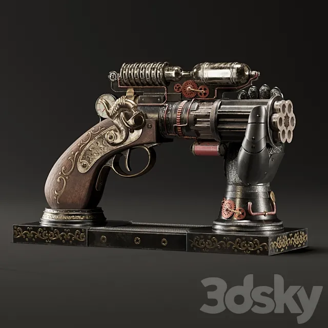 Decorative Steampunk Gun 3DModel Decorative Steampunk Gun 3DModel