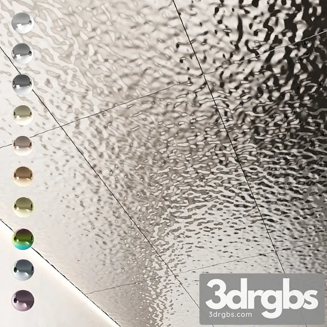 Decorative Steel Sheets With Water Ripples 01 3D Model Download