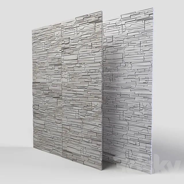 Decorative stone. White slate 3DModel Decorative stone. White slate 3DModel