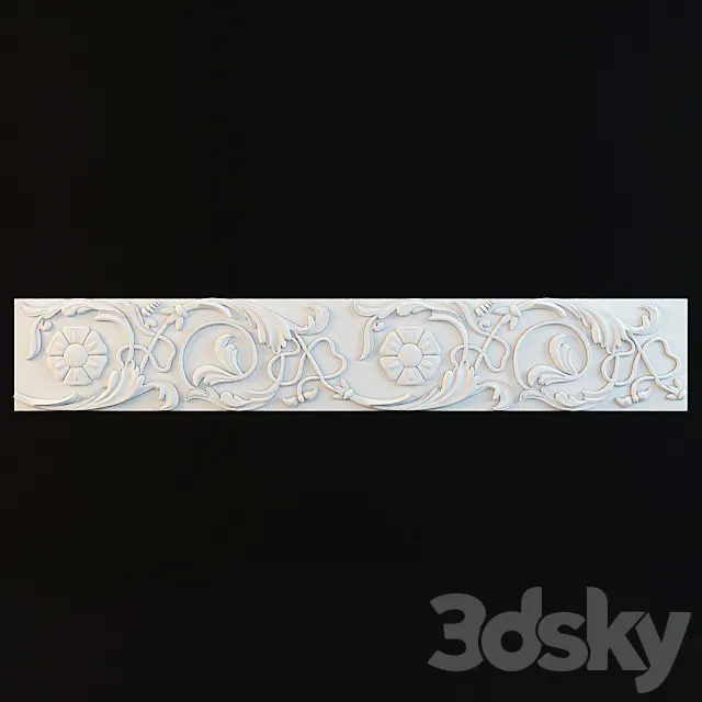 Decorative stucco paste 3D Model