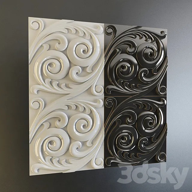 Decorative tiles 724 3D Model