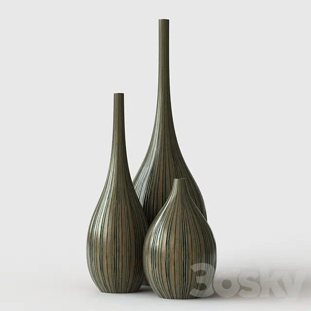 Decorative vase made of wood “LP 588” 3D Model