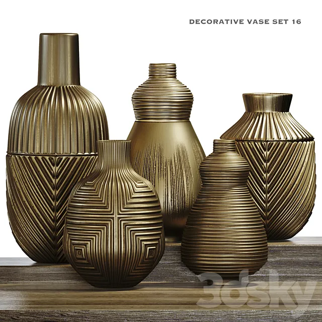 decorative vase set 3DModel
