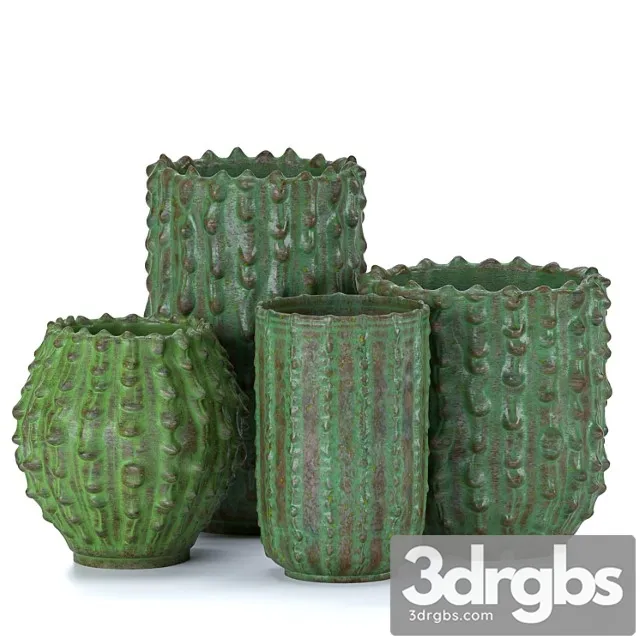 Decorative Vases Cactus 3D Model Download