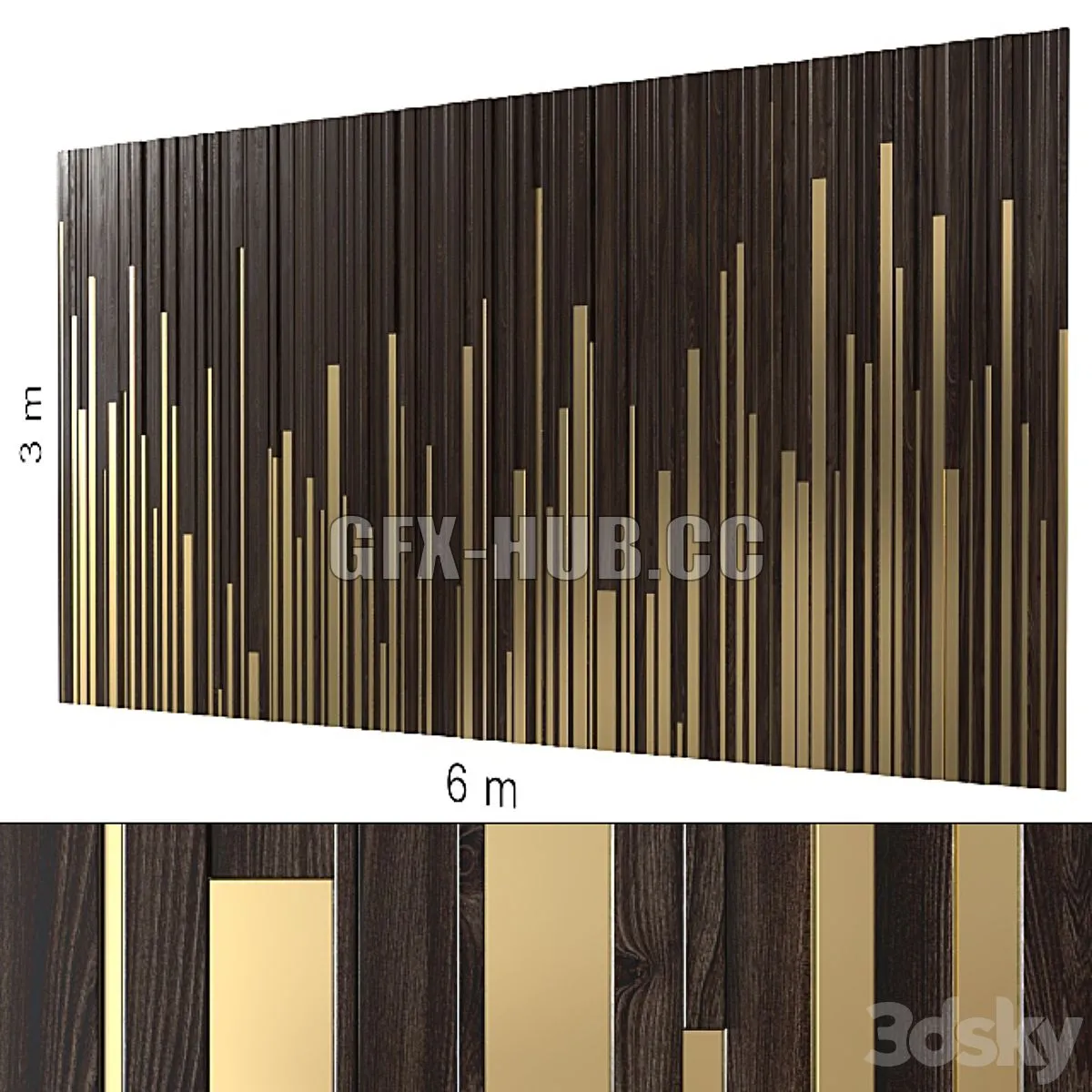 Decorative wall 101 3D Model