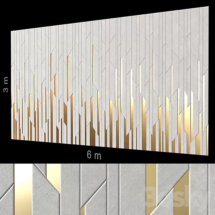 Decorative wall 149. 3D Model
