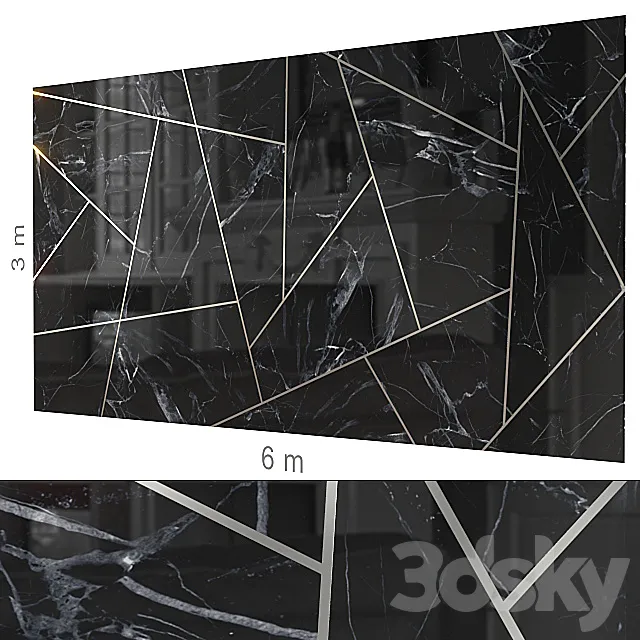 Decorative wall 208. 3D Model Decorative wall 208. 3D Model