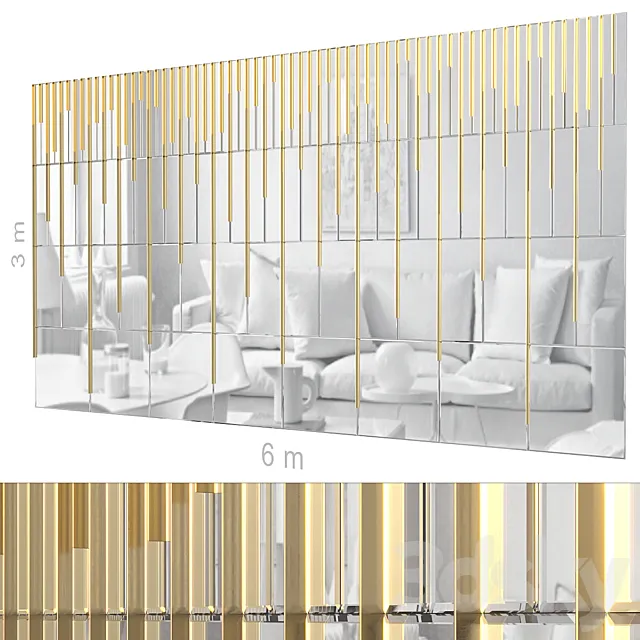 Decorative wall 261. 3D Model