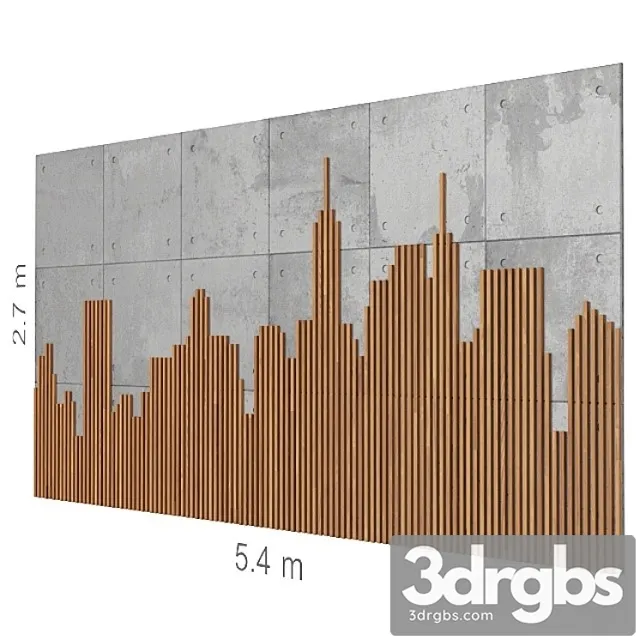 Decorative wall 9. 3D Model Download Decorative wall 9. 3D Model Download