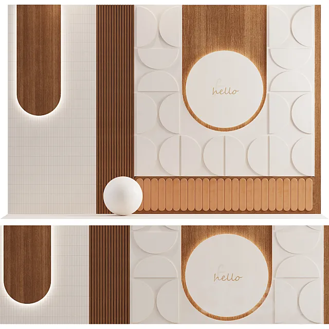 Decorative wall composition 04 3D Model