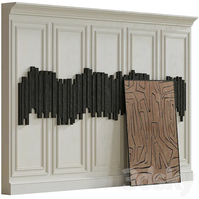 Decorative wall composition 23 3D Model
