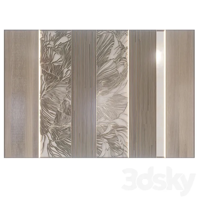 Decorative wall FI02 3D Model Decorative wall FI02 3D Model