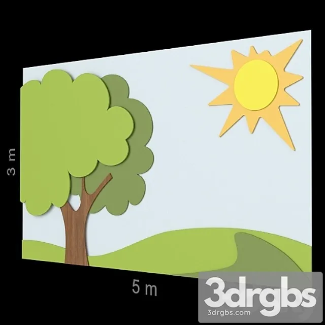 Decorative Wall For The Nursery 65 3D Model Download
