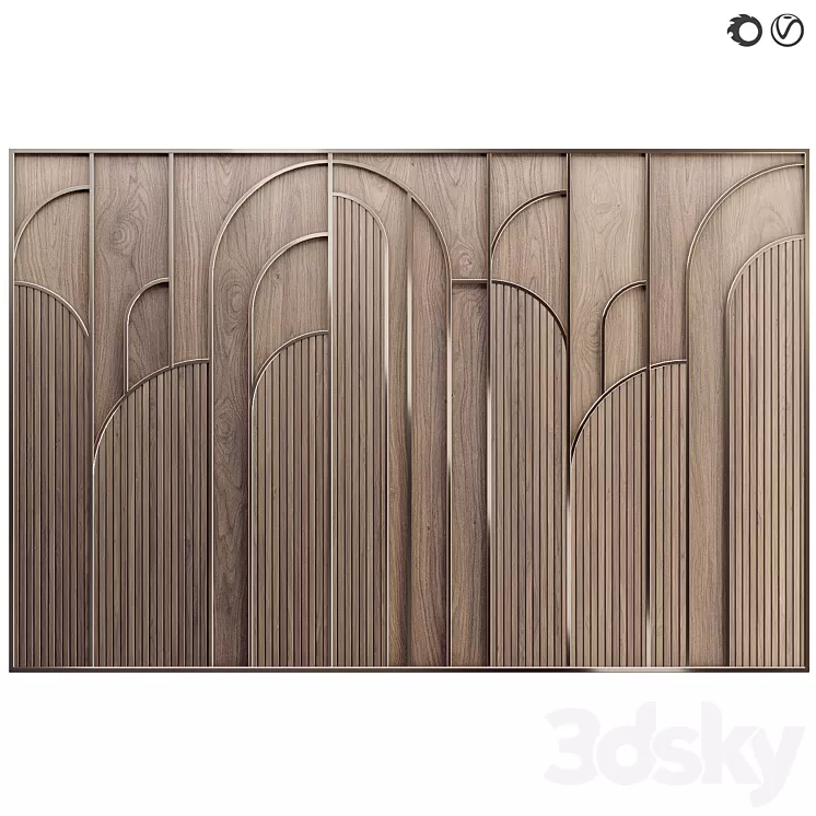 Decorative wall panel 61 3D Model Free Download