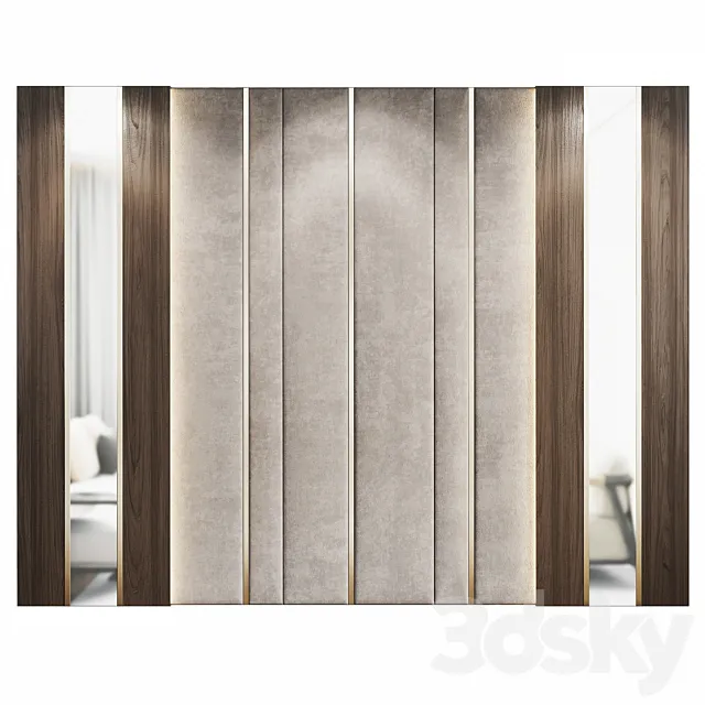 Decorative wall panel and headboard 4 3D Model Decorative wall panel and headboard 4 3D Model