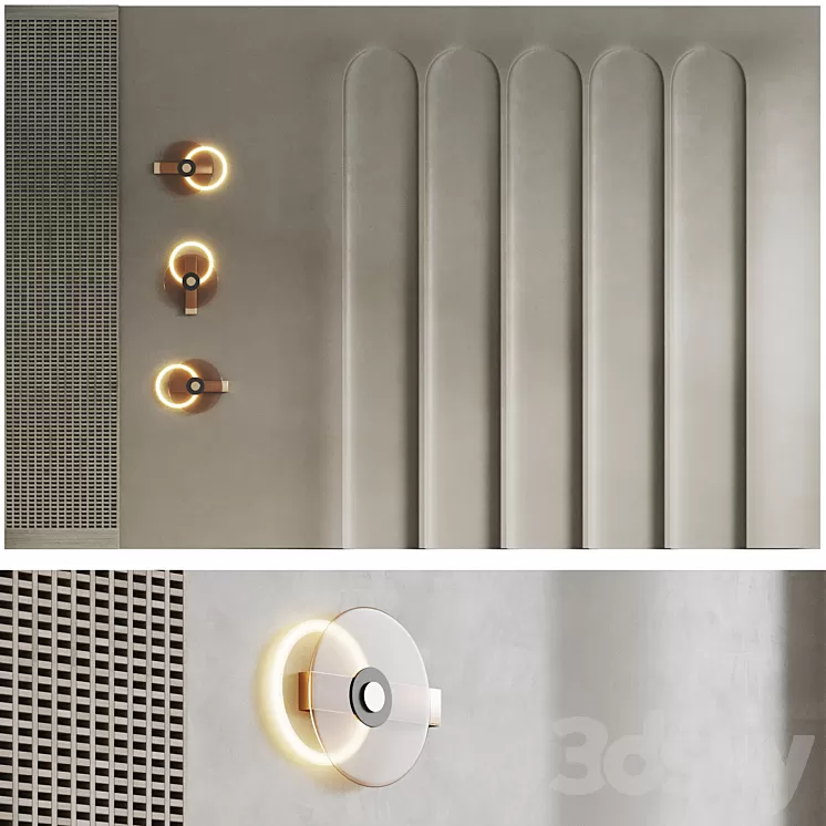 Decorative wall panel Coliseum (3 panels) 3D Model Free Download