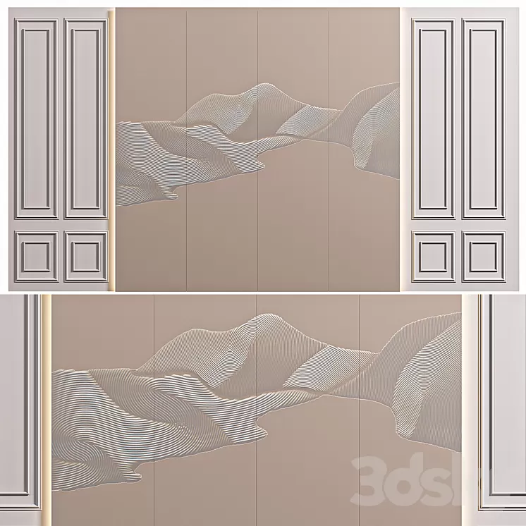 decorative wall panel for interior 3D Model Free Download