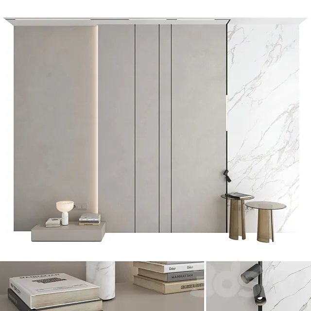 Decorative wall panel set 106 3D Model Decorative wall panel set 106 3D Model