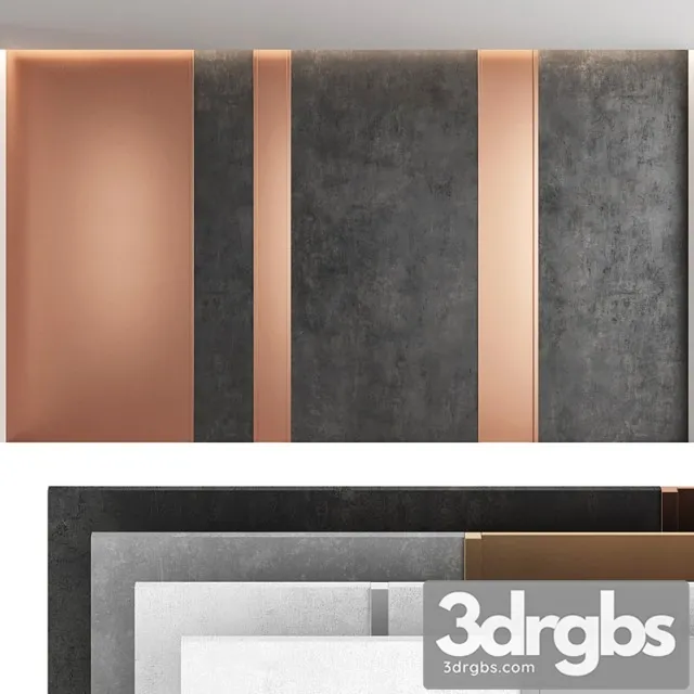 Decorative Wall Panel Set 3D Model Download
