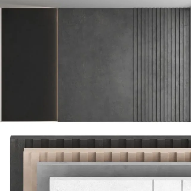 Decorative wall panel set 41 3D Model Decorative wall panel set 41 3D Model