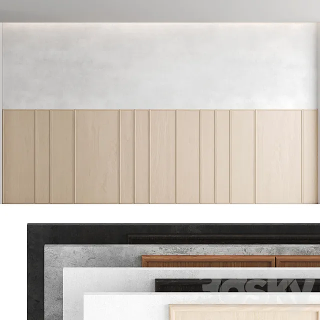 Decorative wall panel set 44 3D Model Decorative wall panel set 44 3D Model