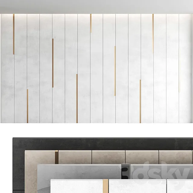 Decorative wall panel set 47 3D Model Decorative wall panel set 47 3D Model