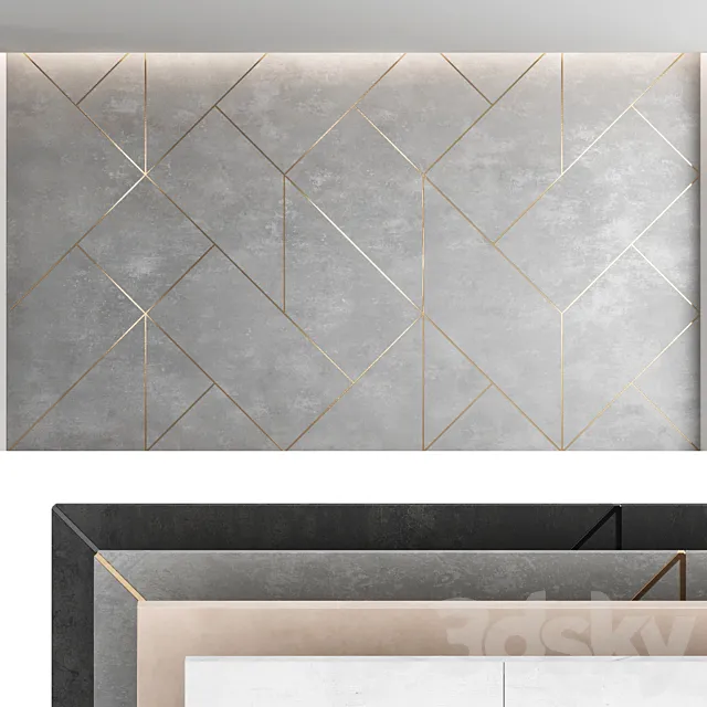 Decorative wall panel set 48 3D Model Decorative wall panel set 48 3D Model