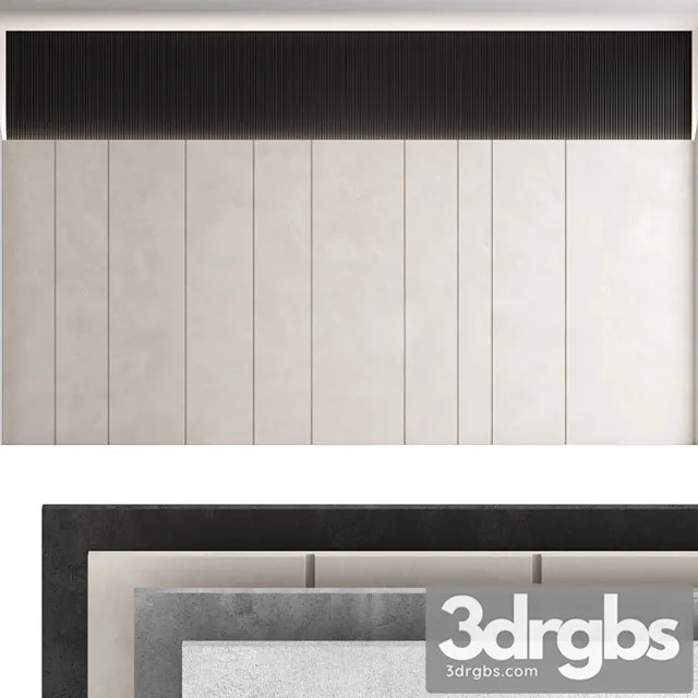 Decorative wall panel set 51 3D Model Download