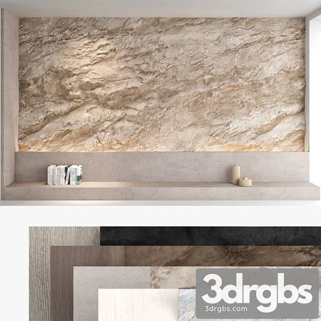 Decorative wall panel set 61 3D Model Download