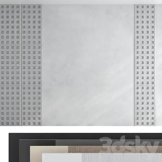 Decorative wall panel set 75 3D Model Decorative wall panel set 75 3D Model