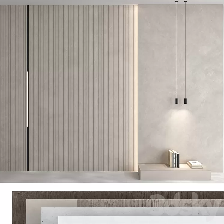 Decorative wall panel set 76 3D Model Free Download