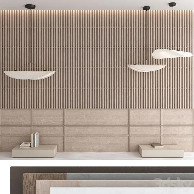 Decorative wall panel set 81 3D Model Decorative wall panel set 81 3D Model