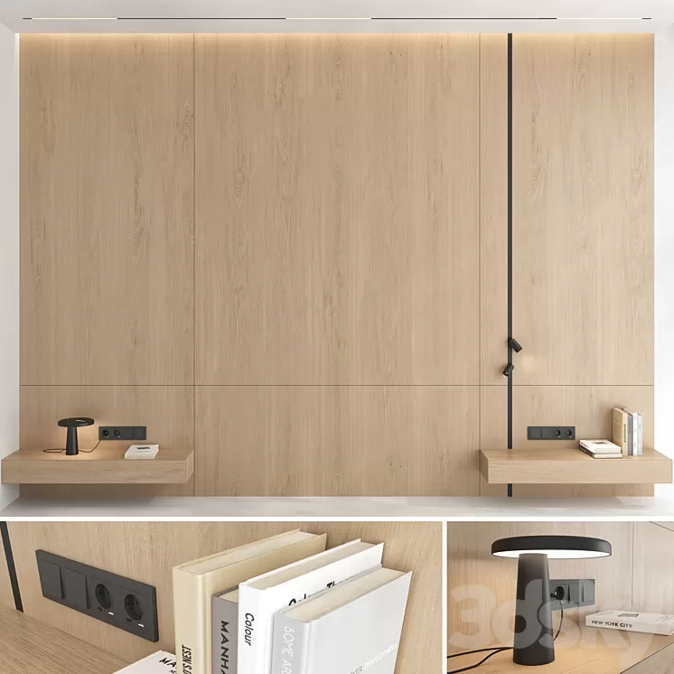 Decorative wall panel set 85 3D Model Free Download