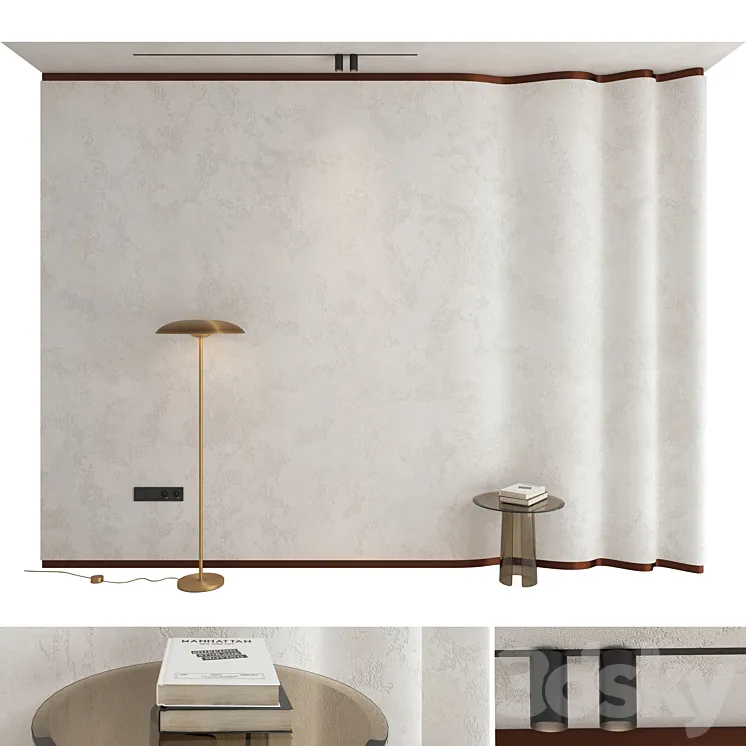 Decorative wall panel set 96 3D Model Free Download