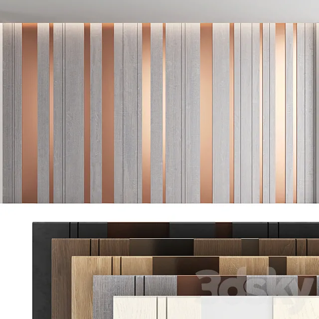 Decorative wall panel_set 17 3D Model