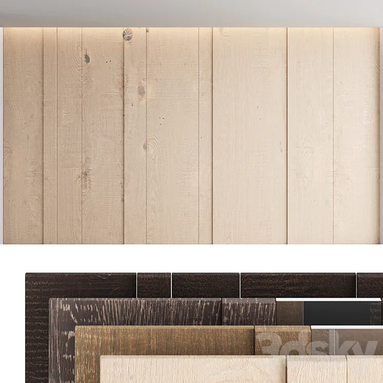 Decorative wall panel_set 33 3D Model Free Download