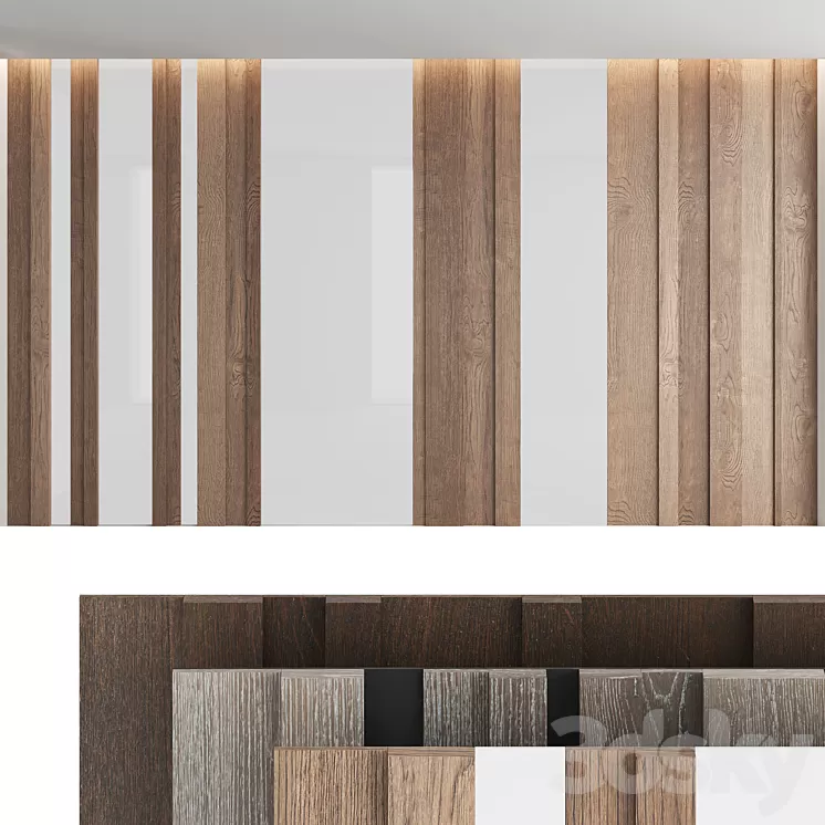 Decorative wall panel_set 8 3D Model Decorative wall panel_set 8 3D Model