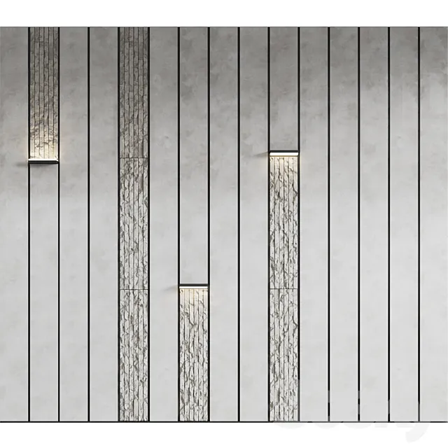 Decorative wall panels 5 3D Model Decorative wall panels 5 3D Model