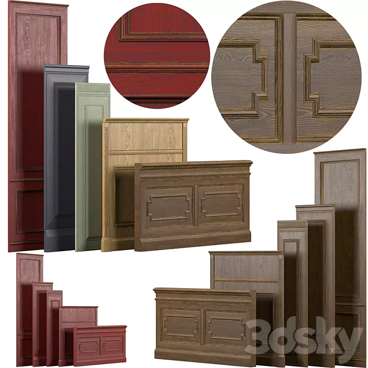 Decorative wall panels set 2 3D Model Decorative wall panels set 2 3D Model